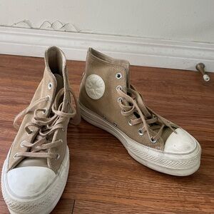 Tan Suede High-Top Converse